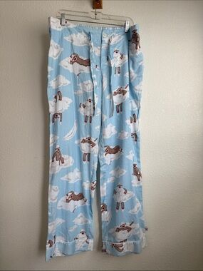 NWOT Nick & Nora Sock Monkey Cloud 100% cotton Pajama Pants L cottagecore